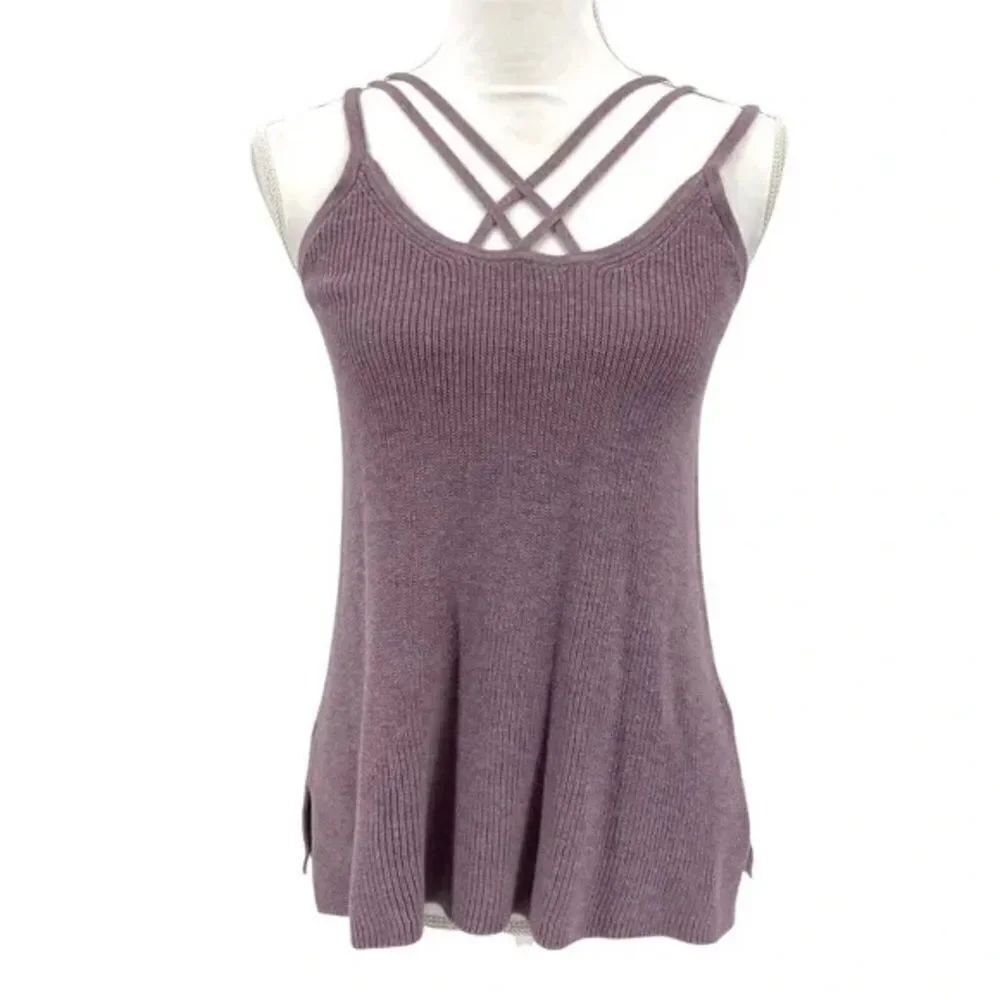 ✨HP✨American Eagle Knit Purple Triple Strap Tank✨